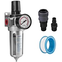 NANPU 1-2&quot- BSP Filtro y Regulador de Aire- Separador de Agua y Reductor de Presión- Elemento de Latón de 5 μm…